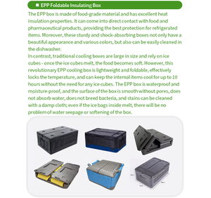 Circfoam 40L Foldable EPP <strong>Foam</strong> Insulated Cooler Box-Eco-Friendly Lightweight <strong>Waterproof</strong> &amp; Shock-Proof - Product Image 6