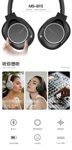 Fones de Ouvido Sem Fio B15 ANC Dobráveis BT5.4 com Cancelamento de Ruído, Portáteis para Música, Jogos e Esportes, Estéreo, Botão de Ajuste Rotativo - Product Image 4