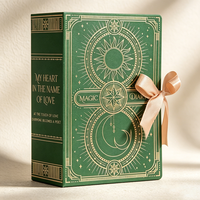 Carnet en carton écologique de style livre, fabrication professionnelle directe d'usine, boîte cadeau pour événements d'entreprise