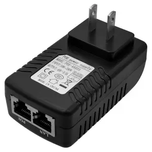 wall mounted POE adapter 48V 0.5A POE power adapter EU US UK AU plug