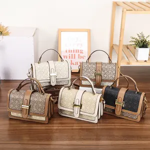 2024 Ins Hete Verkoop Zomer Nieuwe Hoogwaardige Vintage Print Mooie Vergrendeling Draagtas Lange Schouderriem Grote Capaciteit Crossbody Tas