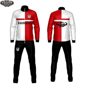 Combinaison de sport personnalisable, blanc, rouge, survêtement d'uniforme de football pour enfants, sublimation personnalisée, maillot de football thaïlandais de haute qualité, logo du club - Product Image 1