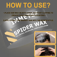 Cera para Peinar el Cabello para Hombre Immetee Spider Wax de Marca Privada, Cera en Polvo de Fijación Fuerte y Brillo, Pomada Profesional para Uso en Barberías y Salones de Belleza