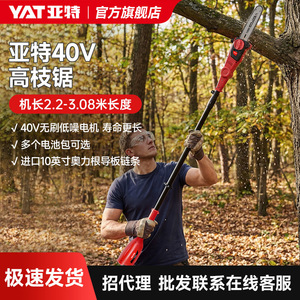 YAT YT4389 Scie à perche sans fil 40V, tronçonneuse à longue portée, sécateur pour branches hautes - Product Image 2