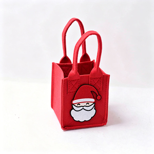 Sac fourre-tout en feutre durable pour enfants, idéal pour Halloween et Noël, sac à bonbons réutilisable pour les fêtes, sac de transport écologique pour cadeaux et souvenirs. - Product Image 2