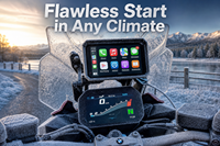 Aoocci BM6 - Navigation GPS sans fil Apple CarPlay pour moto - Écran d'affichage étanche pour Harley BMW