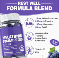 Gummies véganes à la mélatonine 10 mg pour adultes, favorisant le sommeil, non destinées aux femmes enceintes
