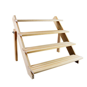 <b>Pine</b> Wood Multi Layer Storage Rack 5 Tier Freestanding Display <b>Shelf</b> For Home Office Plant Stand - Product Image 5