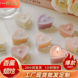 Heart Shaped Scented Candles Soy Wax <b>Tea</b> <b>Lights</b> Romantic Valentine Gift Decor - Product Image 5
