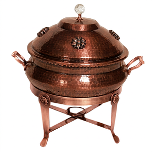 Cobre Buffet Chafing Dish Calentador de alimentos para Hotel Banquete Catering Gas Powered Decorativo Hotel Equipment - Product Image 1