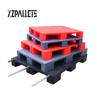 Palette en plastique robuste 1000x700mm, nouvelle palette industrielle plate en HDPE pour entrepôt