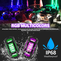 Luces LED RGBW para Automóviles, Barcos y Rocas, con Control por Aplicación, 4/6/8 Pods, con Modo de Control por Bluetooth