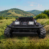 Tondeuse à gazon industrielle de haute qualité, télécommandée, à essence, sur chenilles, 22 CV, pour l'agriculture