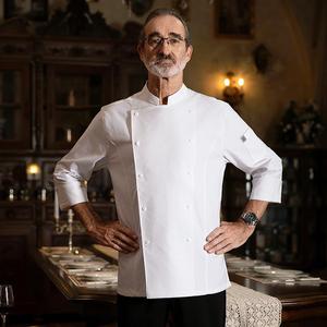 Profesional antiestático cabeza Chef uniforme abrigo manga larga trabajo abrigos Hotel restaurante <span class=keywords><strong>cocina</strong></span> Chef uniforme Chef - Product Image 2
