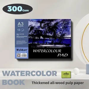 Quaderno per Acquerello Personalizzato Daqian, Formato A3 A4, Rilegatura a Colla, 12 Fogli di Carta per Acquerello in Pasta di Legno e Cotone - Product Image 3