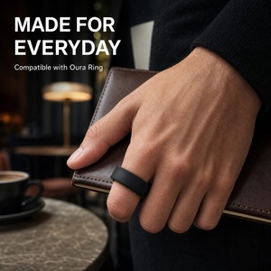 เคสซิลิโคน Oura Ring 5/4 Galaxy Ring RingConn Ultrahuman ป้องกันอย่างเงียบๆ บางเฉียบ สีดำ ป้องกันแหวนอัจฉริยะ ดีไซน์เรียบง่าย - Product Image 3
