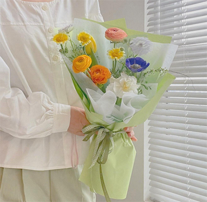 Papel de regalo de flores Color sólido Envoltura simple Papel de flores Hermético Resistente al desgarro - Product Image 4