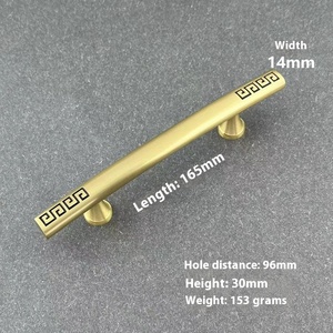Vintage Chinese Style Brass Cabinet <strong>Door</strong> Handle Small Brass Shoe Cabinet Handle New Old World Design for Living Room 30mm Height - Product Image 6