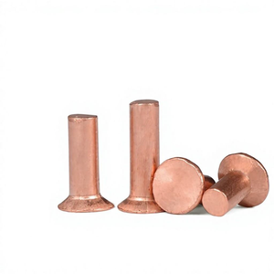 Rivets en cuivre à tête fraisée, tailles M2, M25, M3, M4, M5, M6, M8, à frapper, norme GB869, fabriqués en Chine - Product Image 1