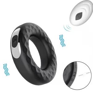 Anneau vibrant rechargeable à 10 vitesses pour homme, retardateur d'éjaculation, anneau de précision pour pénis - Product Image 4