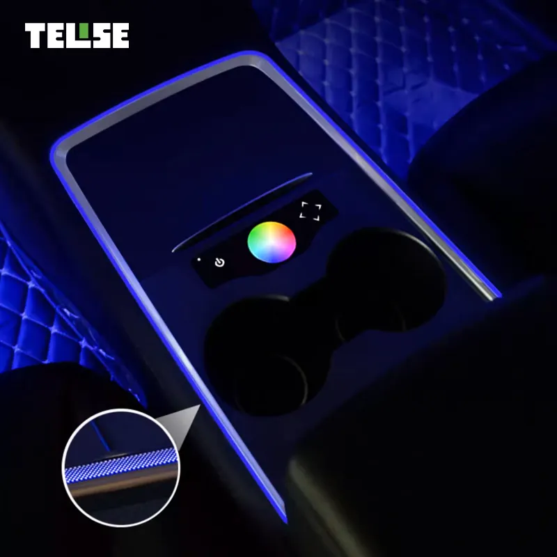 TELISE อุปกรณ์เสริมในรถยนต์บรรยากาศ LED ภายในรถยนต์ชุดไฟ LED แสงโดยรอบสําหรับ Tesla รุ่น X