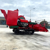 Moissonneuse-batteuse compacte 35 CV intégrée avec fonctions de coupe, d'égreneuse, de nettoyage et de stockage de grains pour l'utilisation agricole (riz, blé)
