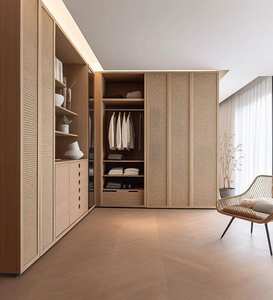 Custom Modern High-end Series Solid Color Painted Wood Wardrobe Beautiful Practical <b>Storage</b> Function Hotel <b>Bedroom</b> <b>Furniture</b> - Product Image 3