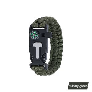 Montre tactique de survie en <span class=keywords><strong>paracorde</strong></span> pour l'extérieur ajustable, accessoires, fermoir à boucle avec couteau pour boucle - Product Image 5