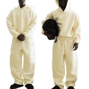 Set da <span class=keywords><strong>Uomo</strong></span> con Felpa e Pantaloni a Gamba Larga con Polsini, <span class=keywords><strong>Abbigliamento</strong></span> Streetwear in Due Pezzi, Produzione di <span class=keywords><strong>Abbigliamento</strong></span> Maschile - Product Image 1