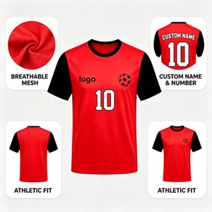Groothandel 2026 Nieuw Seizoen Zomer Heren Voetbal Thuisshirt Slim Fit Korte Mouw Geborduurd Vochtregulerend Polyester - Product Image 3