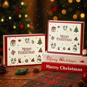 New Christmas Santa-themed Large Gift <strong>Box</strong> Specialty Paper Cardboard Die-Cut Scarf Thermal <strong>Mug</strong> Lid-and-Base <strong>Box</strong> for Holiday - Product Image 6