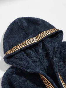 Nhà Máy Biểu Tượng Tùy Chỉnh Áo Choàng Tắm Mới Đến Flannel Người Đàn Ông Của Quần Áo Ngủ Mùa Đông Áo Choàng Chất Lượng Cao Đêm Mặc - Product Image 6