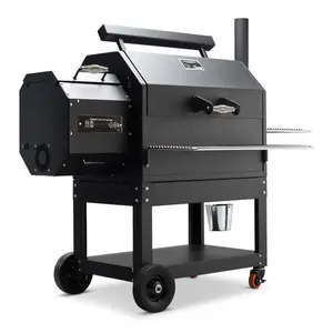 Wood Pellet Smoker BBQ Grill Com Controlador Digital Churrasco Mestre Elétrica Charcoal Grill