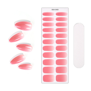 Autocollants pour <span class=keywords><strong>ongles</strong></span> en gel sans UV, sans lampe, <span class=keywords><strong>à</strong></span> séchage naturel, pour la vente en gros, style français dégradé, capsules d'<span class=keywords><strong>ongles</strong></span> en gel sans polymérisation - Product Image 5