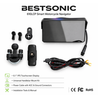 Bestsonic Pantalla GPS portátil de 6'' con navegación en tiempo real para Android Auto inalámbrico, monitor de presión de neumáticos integrado, diseñada para viajes largos.