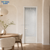 Puerta de Vidrio Decorativa para Baño con Vidrio Texturizado para Privacidad y Marco Clásico de Rejilla para Interiores del Hogar