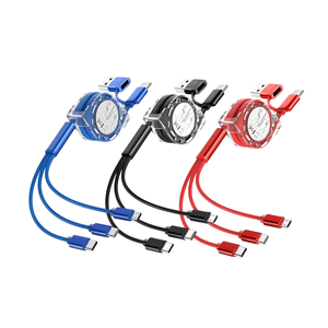 Cable de Carga Rápida Retráctil <span class=keywords><strong>USB</strong></span> C 3 en 1 Tipo-C, Conductor de Cobre Puro, 60W de Potencia Máxima, Carga Rápida y Transferencia de Datos para Impresora - Product Image 1