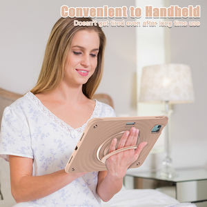 Pour iPad Air 11 2024, coque de tablette en silicone avec poignée rotative, béquille, protection contre les chocs, robuste, avec bandoulière - Product Image 3