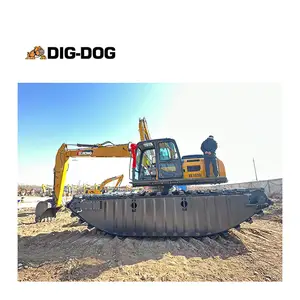 3-30 ton Floating Excavator Amphibious Excavator Machine Amphibious Pontoon For Excavator