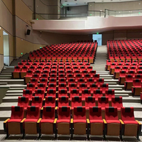 Ventes directes en usine de meubles de théâtre cathédrale chaises de conférence d'amphithéâtre en plastique à bas prix avec tableaux d'écriture
