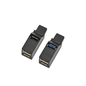 Mini USB 3.0 HUB adaptörü genişletici 3 Port PC dizüstü Mac için yüksek hızlı U Disk okuyucu