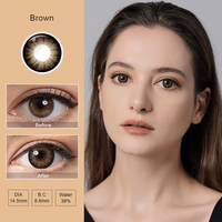 Lensa Kontak Warna Magister Supersize Magic Eye Glass Ball Murah 14.5MM Lensa Kontak Berwarna 16MM Coklat Hitam