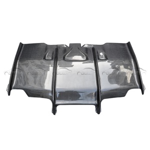 PSM Carbon Fiber Diffuser Rear Bumper Lip Fin Spoiler With Canards Side <b>Splitter</b> for BMW M6 F12 Auto Tuning - Product Image 5