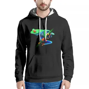 frog moletom com capuz with zipper mouth