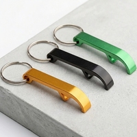 Décapsuleur porte-clés en alliage d'aluminium en gros, décapsuleur de bière écologique et durable 2-en-1, avec logo personnalisé et code QR, pour promotion