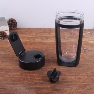 Bouteille de shaker à protéines personnalisée de 600 ml, mignonne, transparente, en plastique, avec impression de logo - Product Image 5