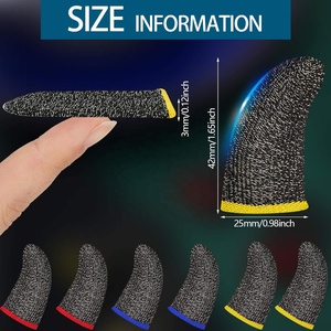 Fundas para Dedos de Juego al por Mayor de Fábrica, Funda para Pulgar para Controlador de Juegos Móviles para PUBG, Antideslizante, Transpirable, Sin Costuras - Product Image 6