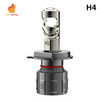 T8 H4 6500K Ventilateur de refroidissement silencieux à grande vitesse Lentilles Bi Focus Lumière de projecteur LED pour voiture H11 Ampoules de phare LED