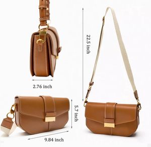 RTS Bulk Mixed Order Stylish Women Crossbody <b>Purse</b> Trendy Wide Strap Leather Flap Clutch Handbag <b>Small</b> Messenger Tote - Product Image 1