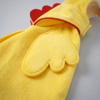 Costume d'Halloween pour animaux de compagnie, tenue amusante de poussin pour chiens, manteau en velours cristal doux, vêtements pour chiens toutes saisons, vente en gros
